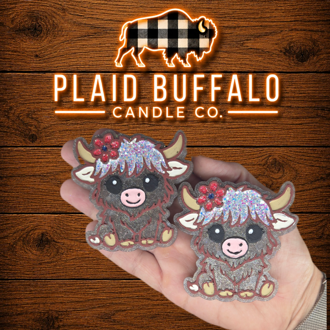 Highlands w/Flowers Vent Clips