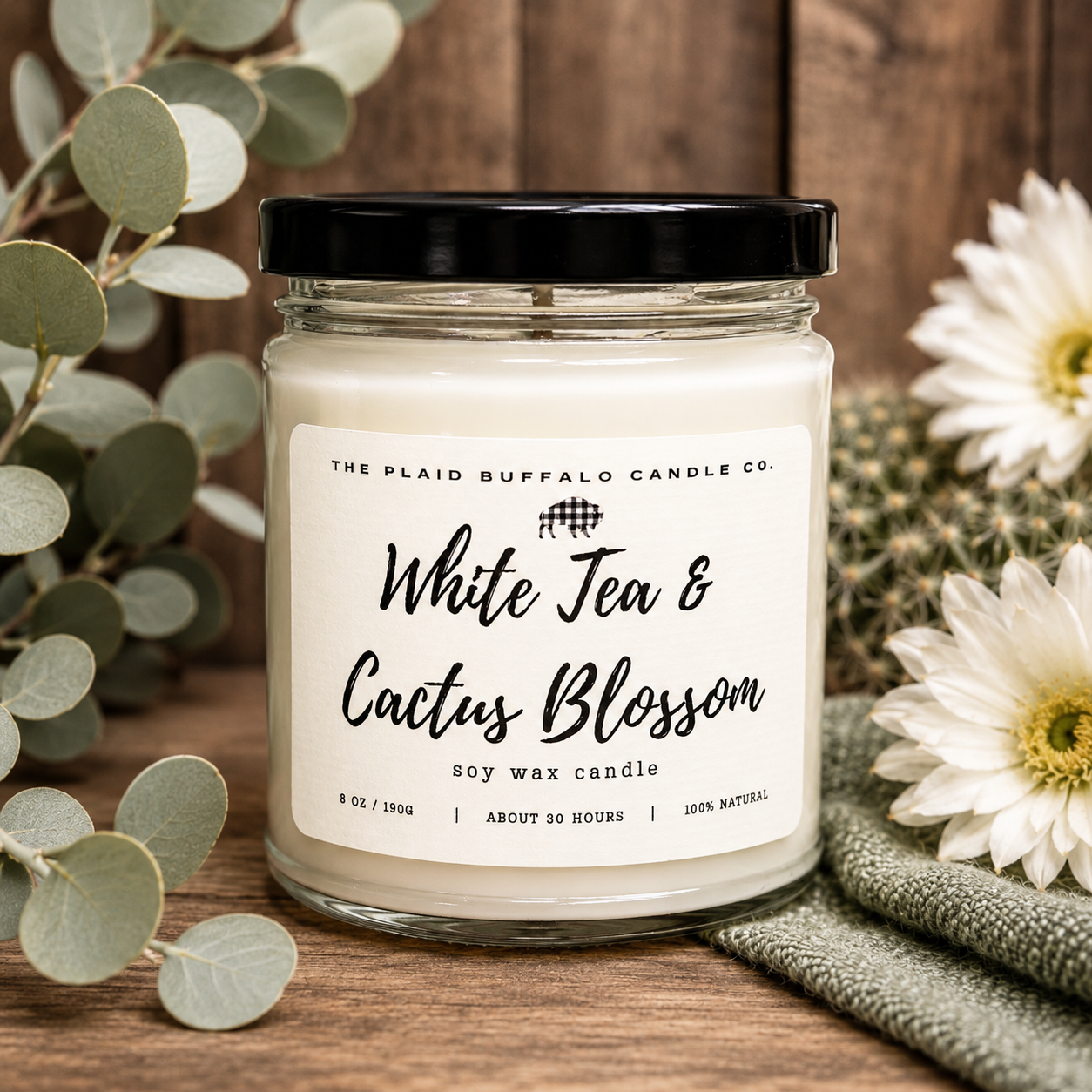 White Tea & Cactus Blossom 8 oz Candle