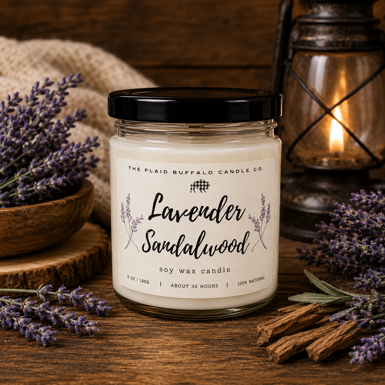 Lavender Sandalwood 8 oz Candle
